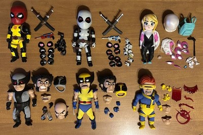Marvel X-Men Egg attack lot Wolverine Deadpool Cyclops Spider-Gwen