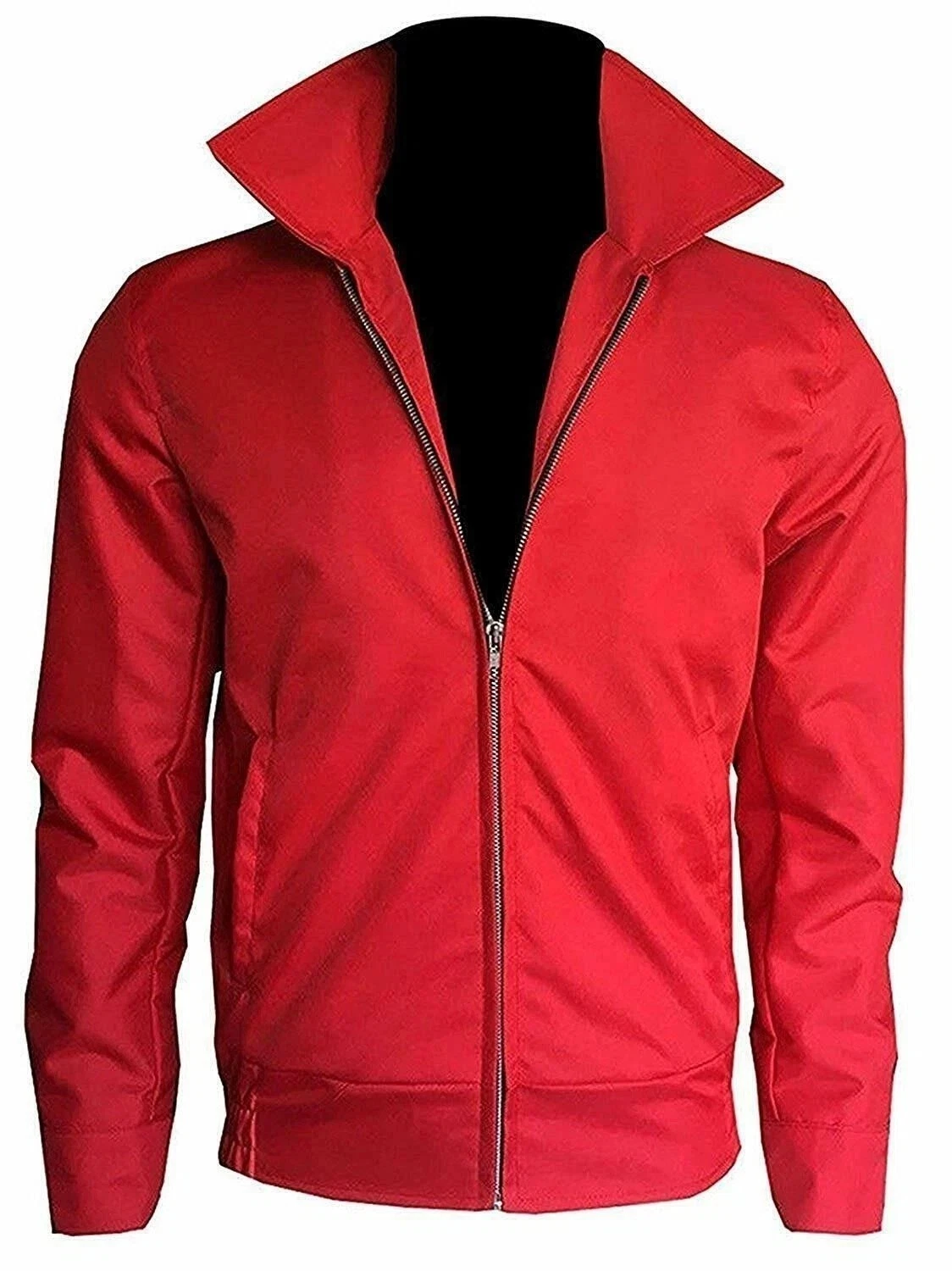Men’s Retro Red Cotton Jacket James Dean Style | Classic 50s Rebel Inspired Look