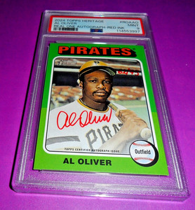 2024 Topps Heritage High Number Al Oliver Real One Red Ink Auto 62/75 PSA 9 MINT
