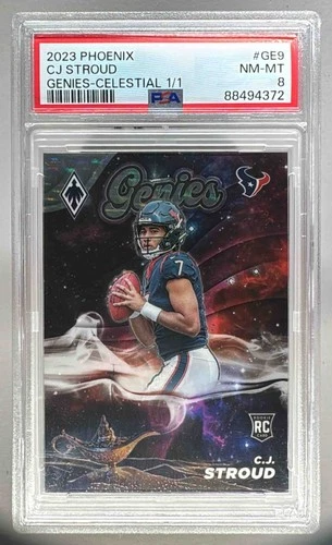 CJ Stroud 2023 Panini Phoenix #GE-9 Celestial Genies RC Rookie 1/1 PSA 8