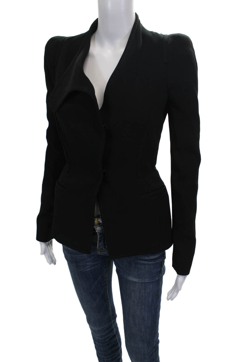 Tom Ford Womens Basic Jacket Black Viscose Button… - image 3