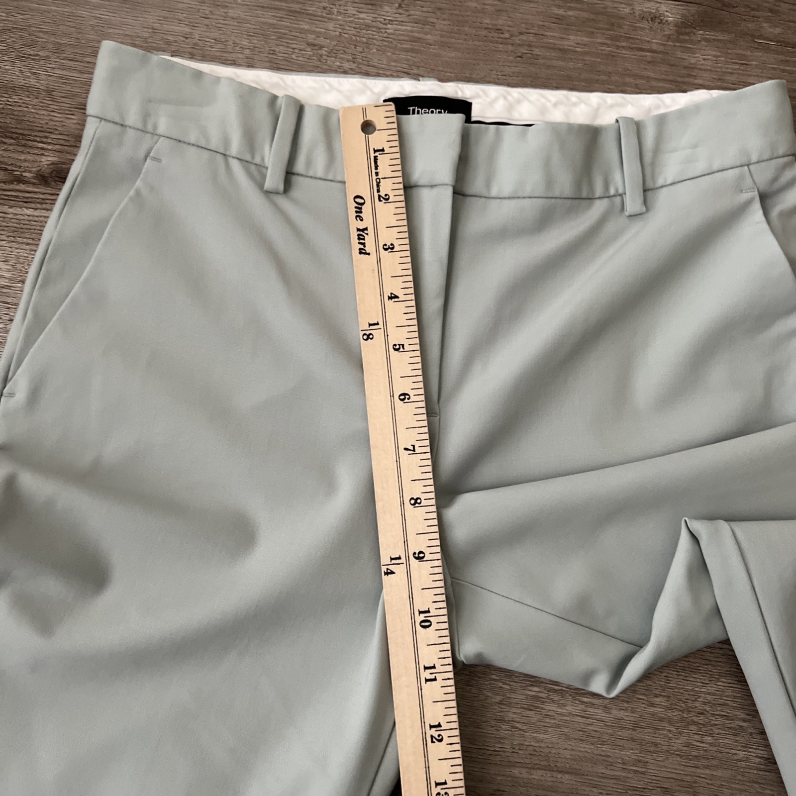 Theory Treeca Traceable Wool Pants Light Blue Ank… - image 9