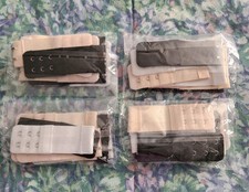 SALE Womens Bra Extenders 2" Blk White Natural Colors, 6 pcs 1 Pkg 10083 / 8