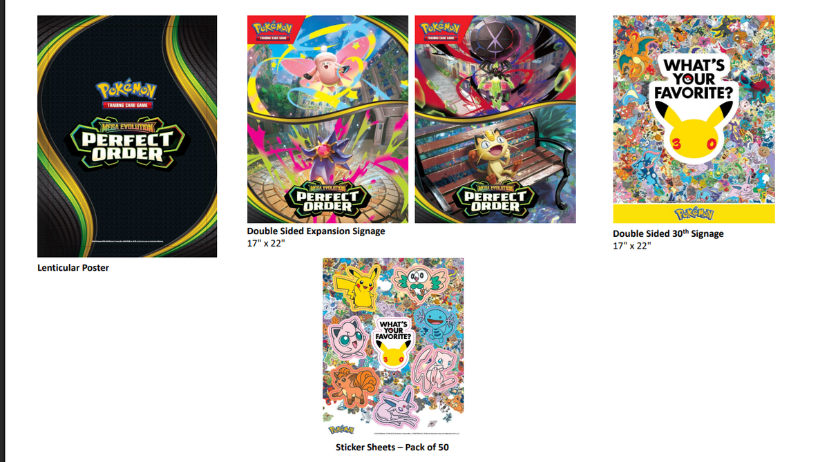 Pokemon Perfect Order Marketing Kit Mega Starmie EX Zygarde EX