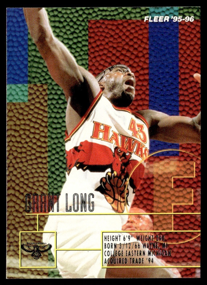 1995-96 Fleer Grant Long Atlanta Hawks #203