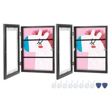 Art Frame 8.5x11 Front Opening Frames for Wall 3D Picture, 2 Pcs, Black
