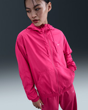  75 Nike Women's Sportswear Classic Woven Jacket -FV6298666-Rush Pink-Large-New