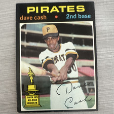 Topps 1971 Dave Cash Pittsburgh Pirates #582 Rookie Autographed Baseball Card. rookie card picture