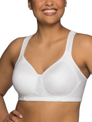 Vanity Fair Wireless Medium Impact Padded Sports BraWhite 44C