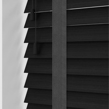 MADE TO MEASURE FAUX WOOD 50MM VENETIAN BLINDS SLATS TAPE GREY WHITE
