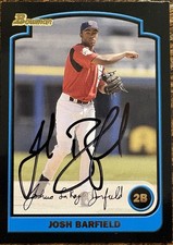 2003 Bowman Draft Picks & Prospects  Josh Barfield Autographed Card