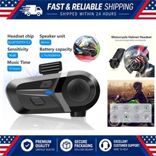Bluetooth 5.3 Motorcycle Helmet Headset Waterproof Hands-Free Call Kit