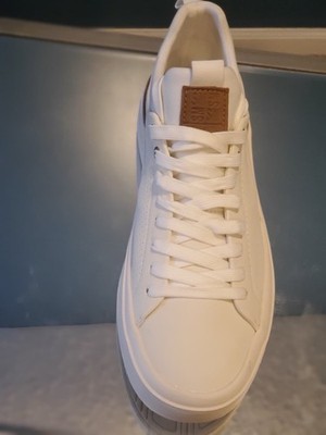 Steve Madden Daisie Men's Suede Lace-Up Sneakers White/Brown US 8 M
