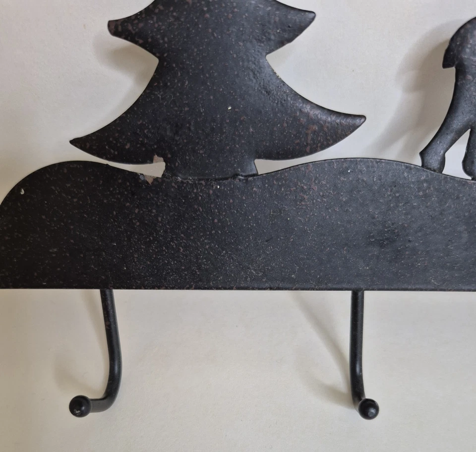 Rustic PINE Tree ELK 4 HOOK key Holder Wall Pioneer Cabin - Image 3 of 4