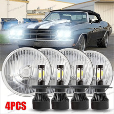 4pcs 5.75 5-34 6000k Led Headlights Hilo Beam Fit Chevy Chevelle 1964-1970 4pcs 5.75 5-34 6000k Led Headlights Hilo Beam Fit Chevy Chevelle 1964-1970