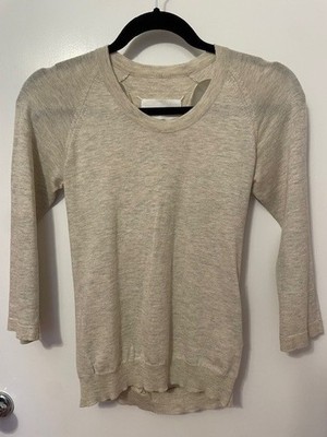 Martin Margiela Vintage 1990's Grey Cotton Sweater with Cut-Out Back Size S