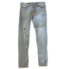 Else Gray Skinny Jeans Classic Style Distressed