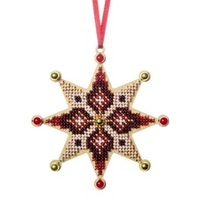 DIY Wooden Bead Embroidery Kit Christmas Ornament   Crimson Miracle craft