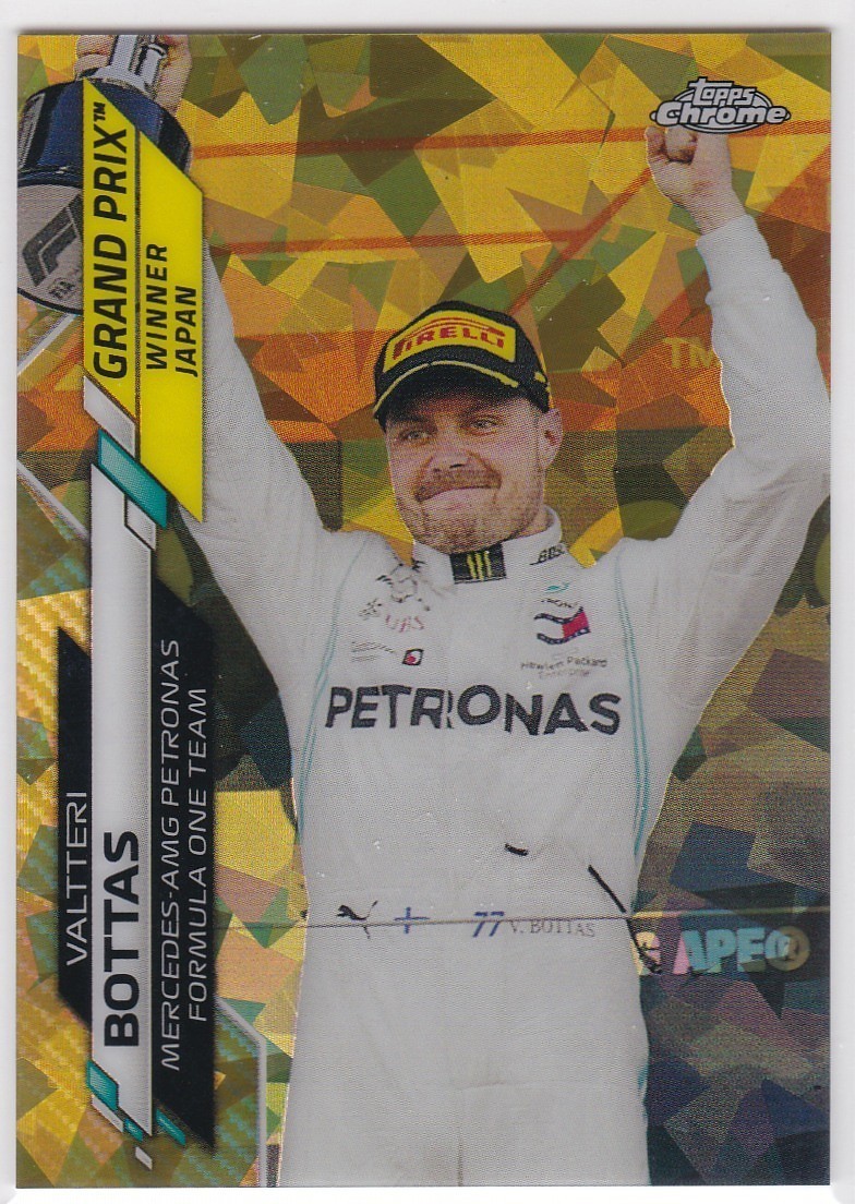 2020 Topps Chrome F1 Sapphire Gold #149 Valtteri Bottas Rookie Card 47/50 T147
