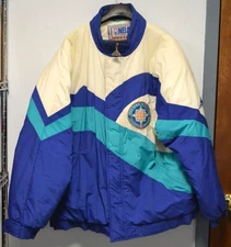 NBA 1994 All Star Game Minnesota Apex One Blue & White Winter Jacket XL CR