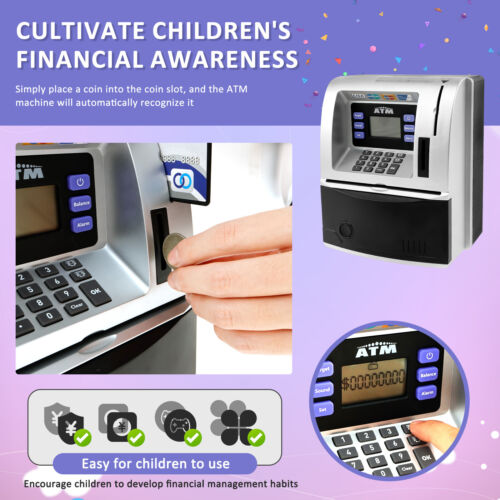 ATM Machine Safe Talking ATM Piggy Bank Upgraded ATM Piggy Bank for Children - Picture 6 of 14