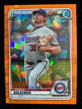 2020 Bowman Chrome Sapphire JORDAN BALAZOVIC 1st Rookie ORANGE REFRACTOR #/75 RC