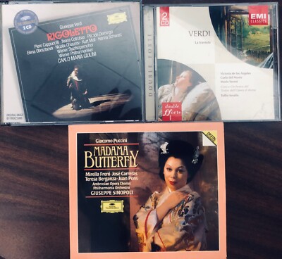 Three Classic Operas on CDs - Rigoletto, La Traviata + Madama Butterfly