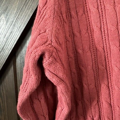 St. John’s Bay Sweater Women’s Size XL V-neck Cable Knit Coral - Picture 5 of 10