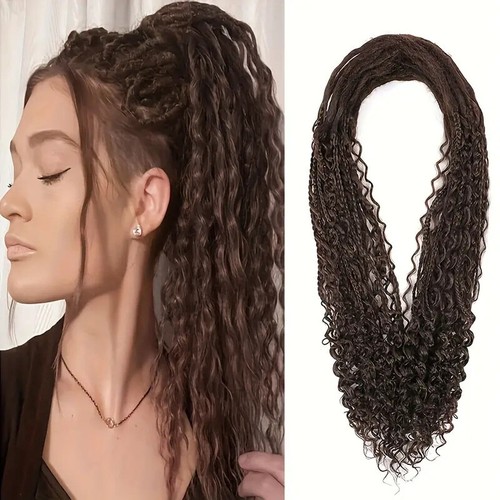 60cm Double Ended Dreadlocks Extensions 0.6cm Boho Curly Locs Synthetic Dreads - Picture 22 of 30