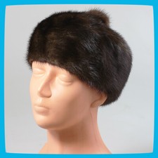 Damen Damen Winterm&uuml;tze - 100% nat&uuml;rliches Echtleder Hautfell - Nerz Zobel