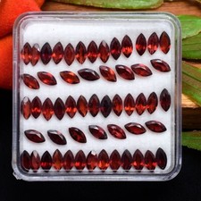 54 Pcs Natural Mozambique Garnet Marquise Cut 5mmx3mm Untreated Loose Gemstones