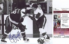 STEVE CHIASSON Signed DETROIT RED WINGS 8x10 FIGHT Photo - JSA #H42221