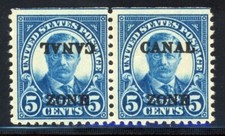 Canal Zone 1926 Sc# 86b SOVRASTAMPA CANALE INVERTITO come nuovo VF OG leggermente incernierato RARO