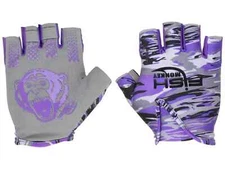 Fish Monkey Fishing Glove FM18-VSP-S Stubby Guide Glove, VOODO PURPLE UPF 50+