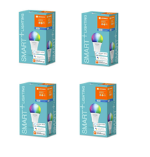 LEDVANCE SMART E27 LED Lampe mit Bluetooth 9W=60W Glühbirne Licht RGBW [4er]