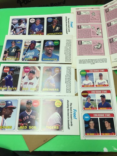 1990 BBC Magazine Repli-Cards Uncut Insert Sheets Lot - Picture 10 of 19