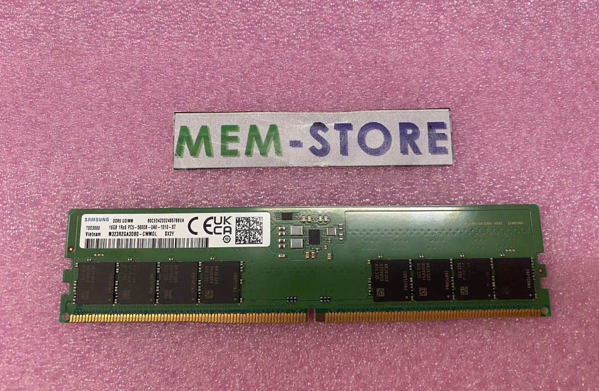 SAMSUNG 16GB 1Rx8 PC5-5600B UDIMM Memory RAM M323R2GA3DB0-CWM0L