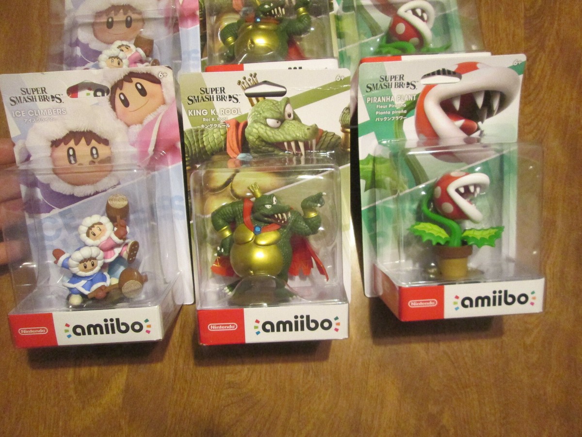 PIRANHA PLANT KING ROOL ICE CLIMBERS AMIIBO LOT AMIIBOS