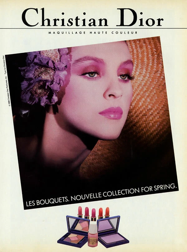 PUBLICITÉ MAGAZINE 1 page maquillage Dior Les Bouquets Tyen 1988