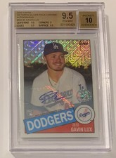 2020 Topps Gavin Lux RC Auto 1985 Silver Pack Refractor #48  Auto BGS 9.5/10