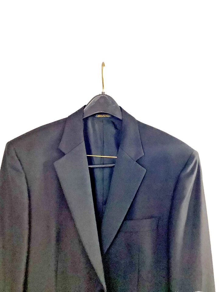 A New Principe Black One Button Tuxedo Jacket Notch Lapel Size 40S Made in Italy - Image 2 of 4