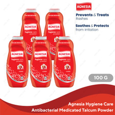 5 x Agnesia Hygiene Care Powder 100g Antibacterial Medicated Talcum Powder