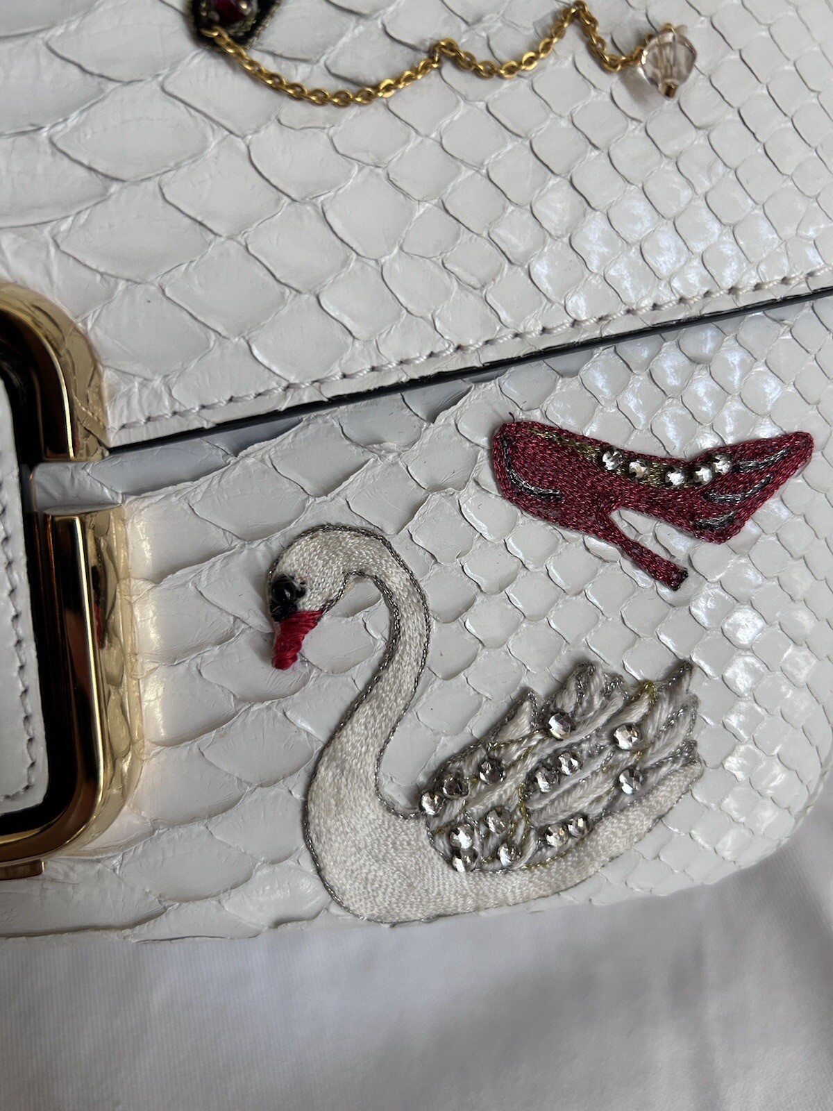 THE MARC JACOBS Embroidered Python Shoulder Handb… - image 7