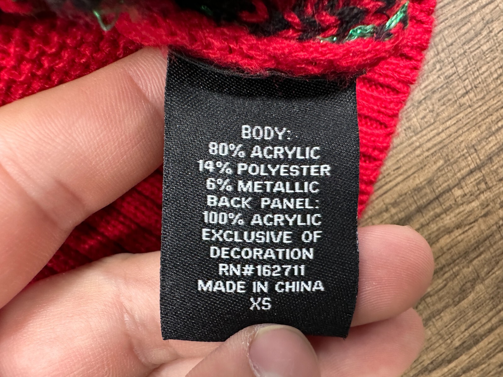 33 Degrees Womens XS Red Fuzzy llama Christmas Pom Funny Long Sweater