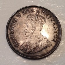 - 1923 Union of South Africa George V Half 1/2 Crown Proof only 1,402 minted