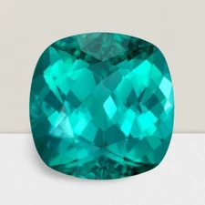 Blue Tourmaline Cushion Cut Gemstone 1.30 Cts - 7 mm AAA+ Loose Gem