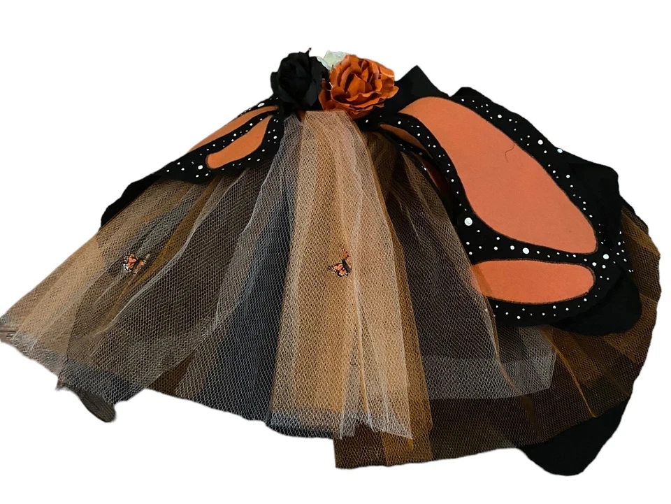Pottery Barn Niños Monarca Mariposa Tul Tutú Halloween Disfraz Talla 4-6 Raro Foto 4 de 4