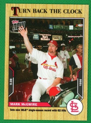 2021 Topps Turn Back The Clock #161 MARK McGWIRE Sets Single-Season HR Record