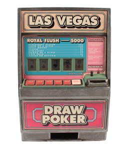 Vintage 14” Las Vegas Royal Flush 5000 Electronic Draw Poker Slot Game Needs Wor