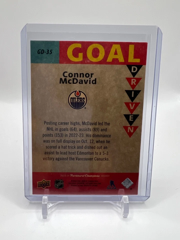 23-24 UD Parkhurst Goal Driven Connor McDavid! - Image 2 of 2
